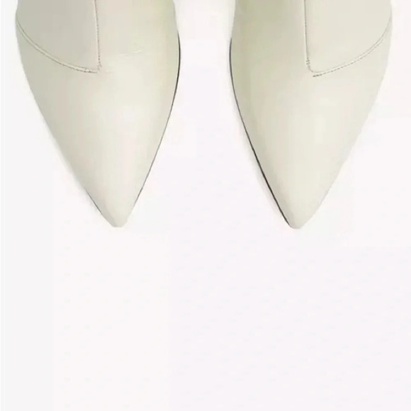 RAG & BONE BEHA KNEE HIGH WHITE CRINKLE 7 - Picture 6 of 9